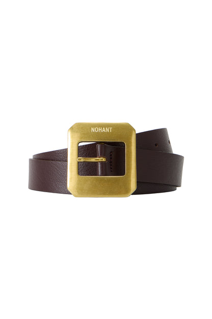 SQUARE BUCKLE LEATHER BELT-FRAME