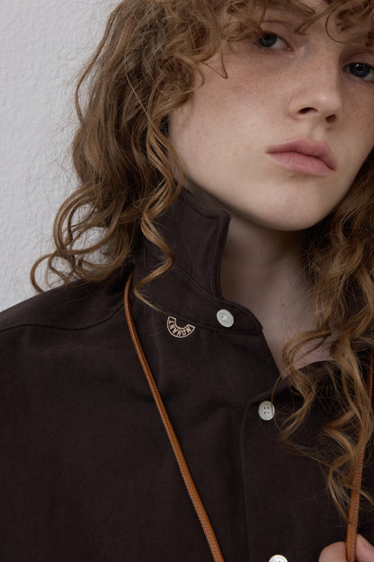 WIRE OXFORD SHIRT BROWN