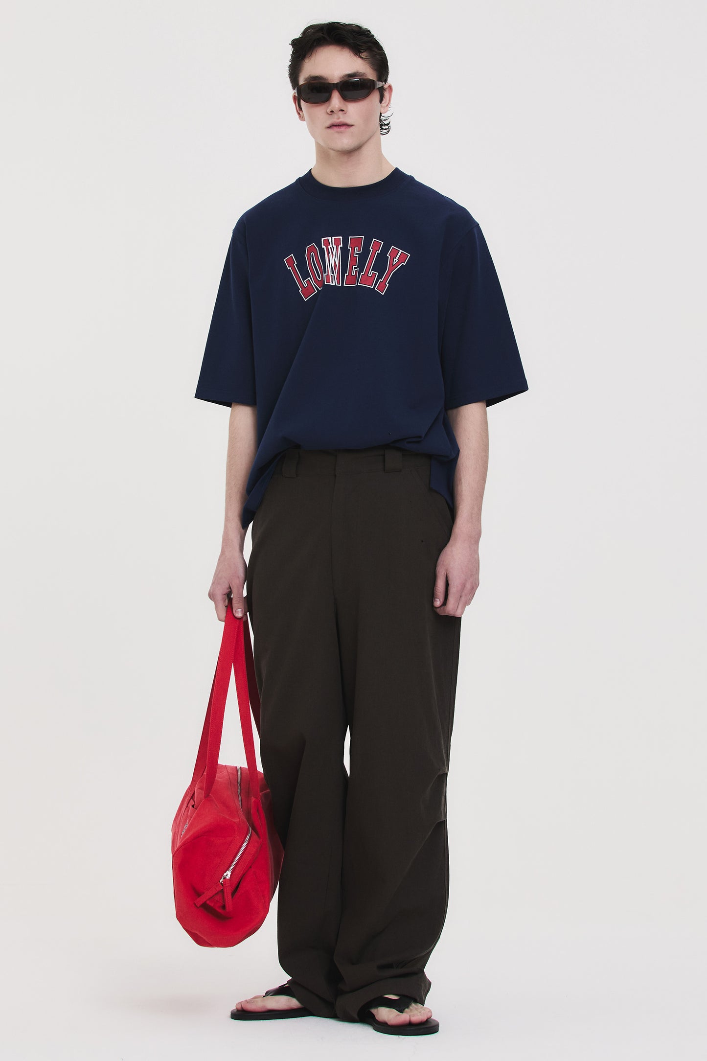 LINEN PINTUCK PANTS BROWN