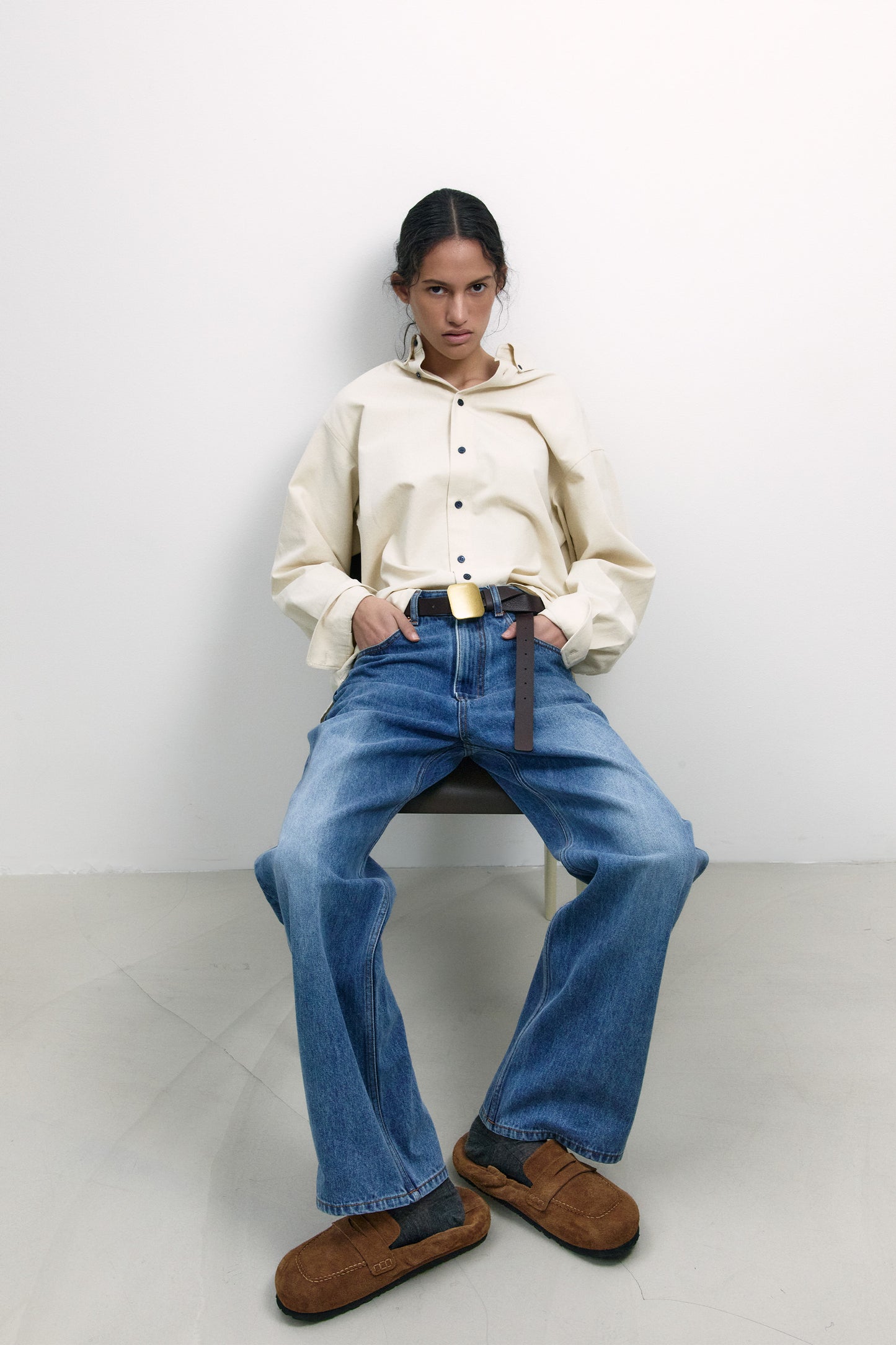 ESSENTIAL OXFORD SHIRT IVORY