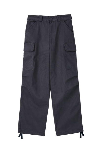 WASHED UTILITY CARGO PANTS CHARCOAL