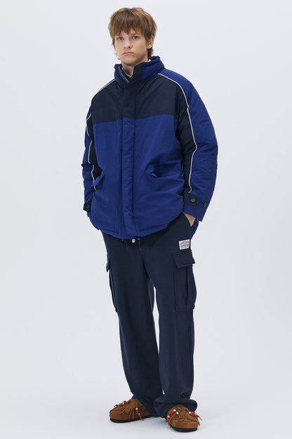 COLOR BLOCK PADDING JUMPER BLUE