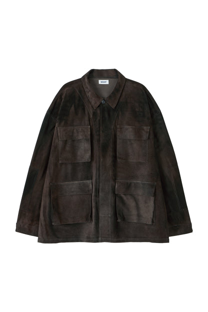 SUEDE WORK JACKET BROWN