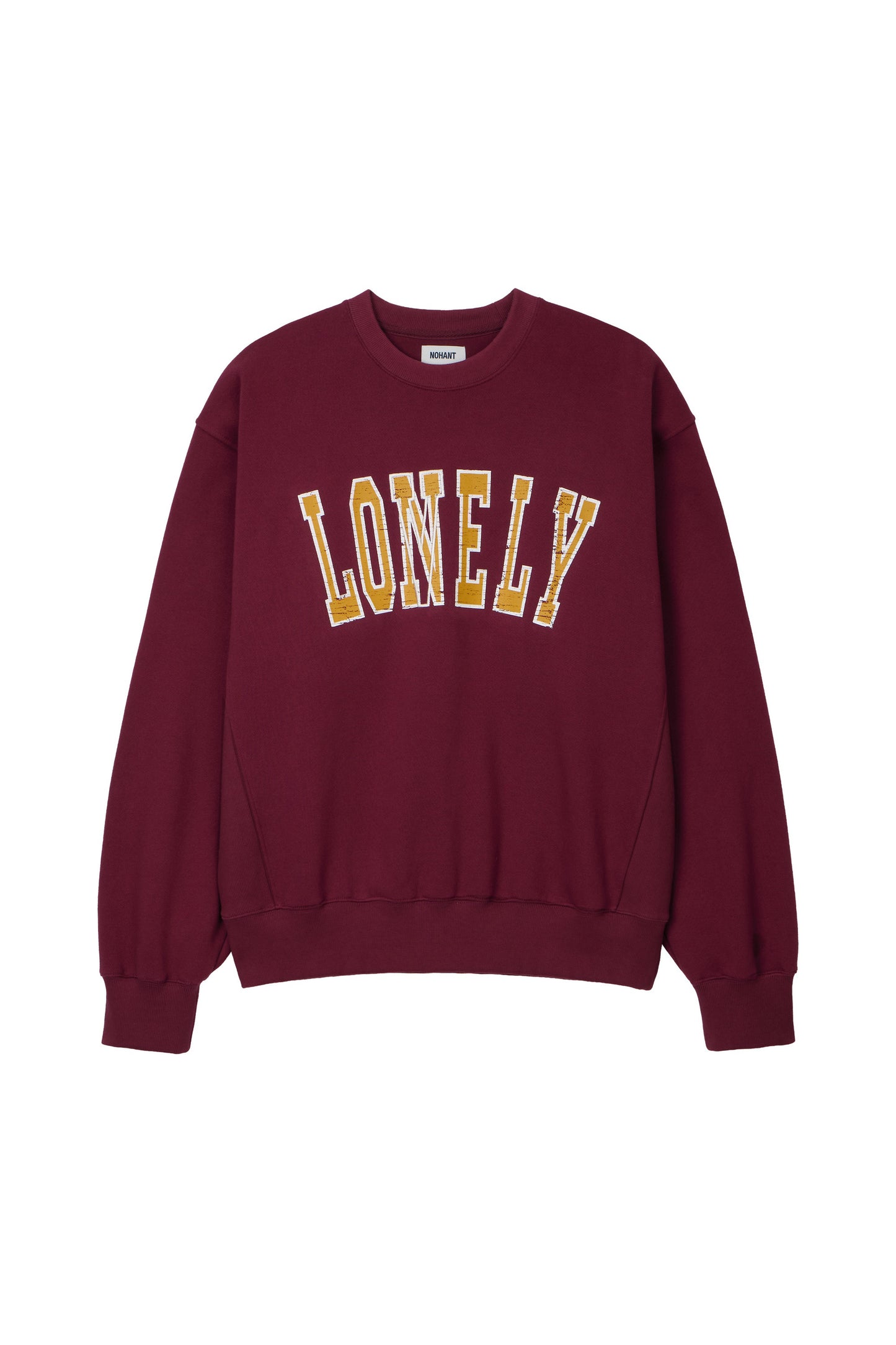 LONELY/LOVELY CRACK SWEATSHIRT BURGUNDY