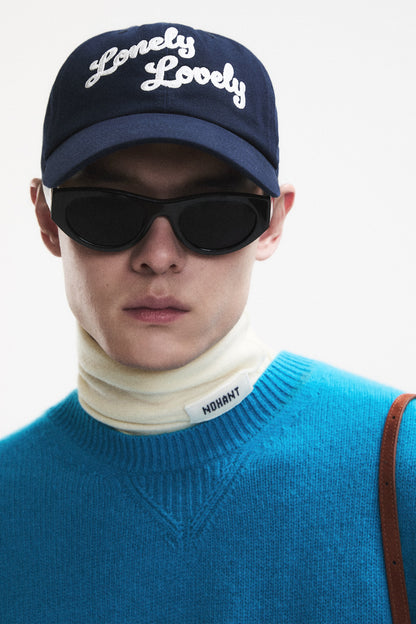 ESSENTIAL CASHMERE KNIT SWEATER BLUE