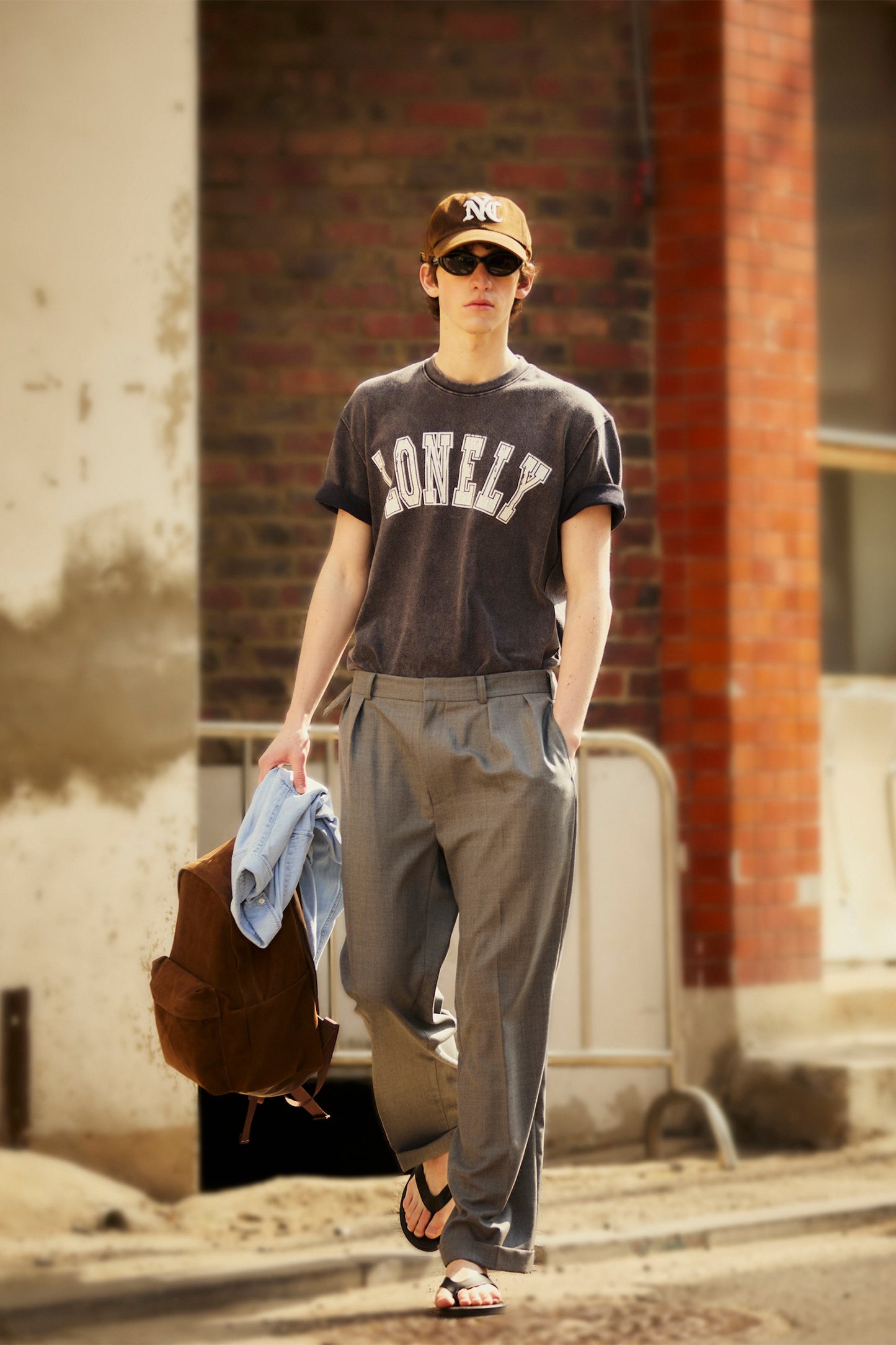 NYC SALT WASHING BALL CAP BROWN