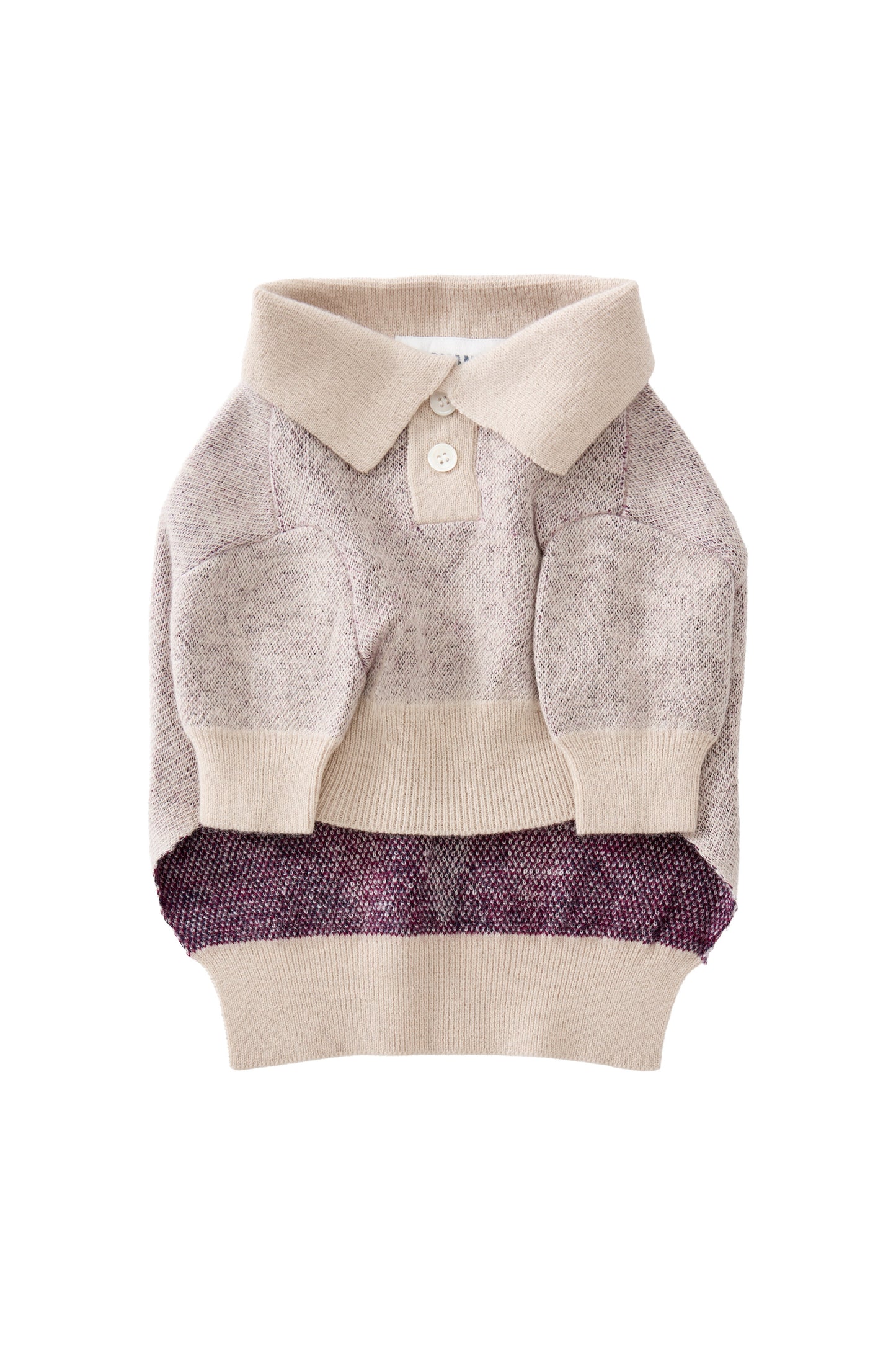 PET ARGYLE JACQUARD KNIT BEIGE