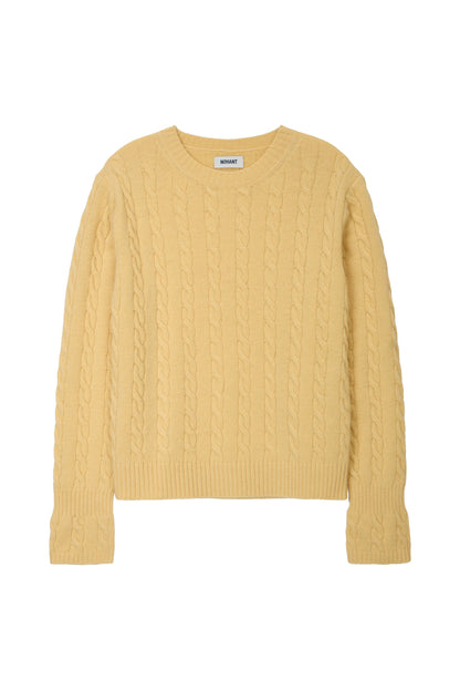 CORSET CUFF CABLE KNIT YELLOW