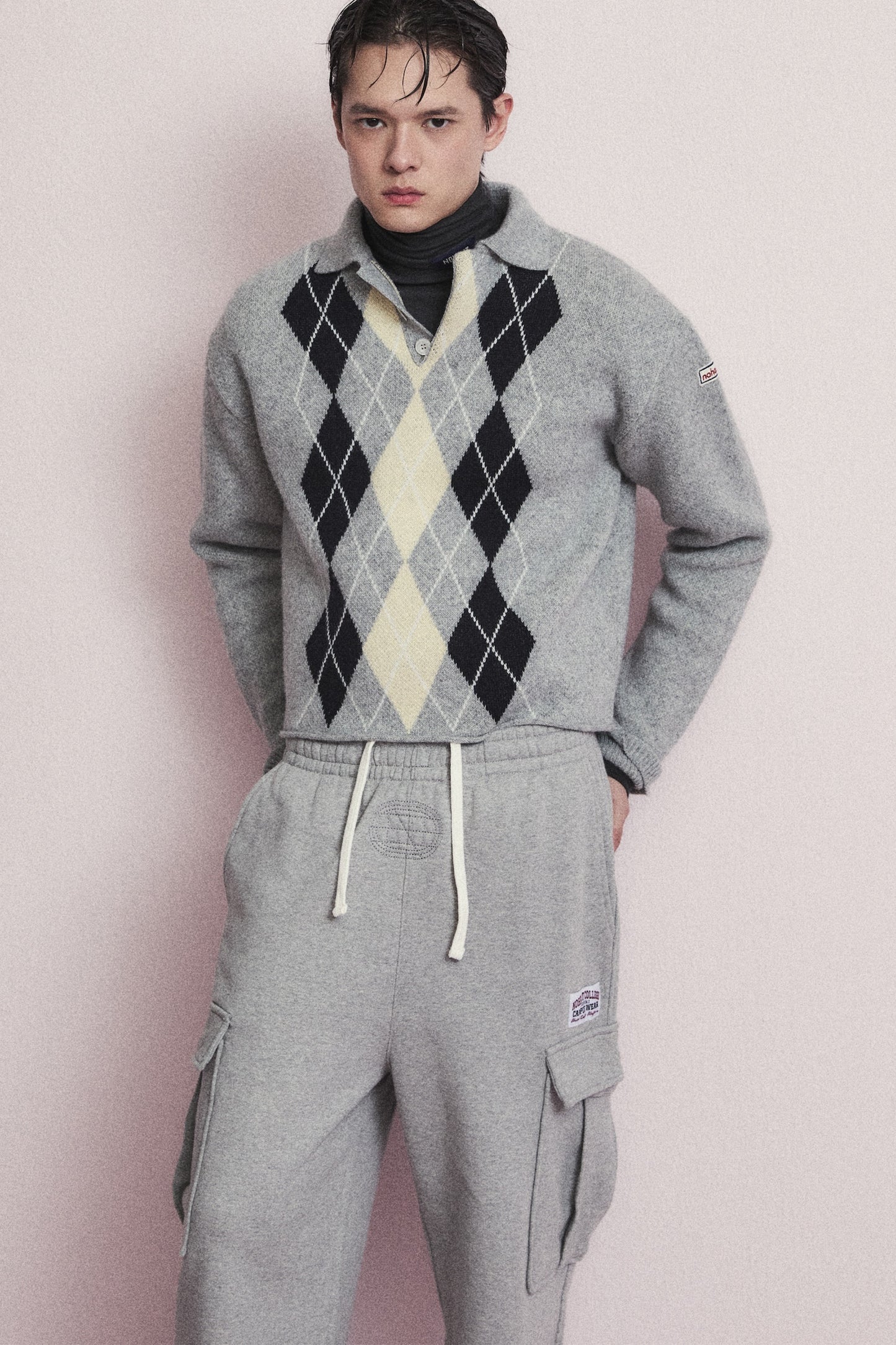 SWEAT UTILITY CARGO PANTS GRAY