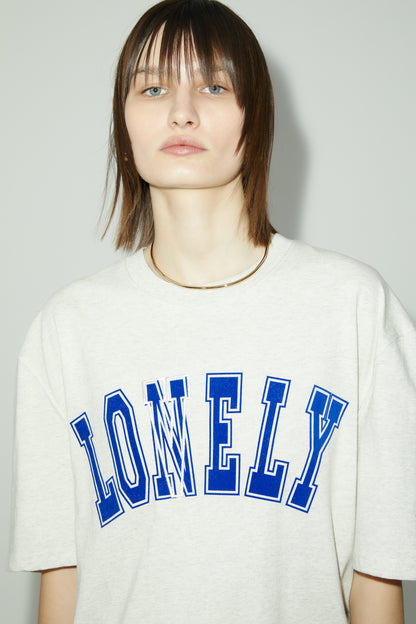 LONELY/LOVELY SHORT SLEEVE T SHIRT OATMEAL BLUE