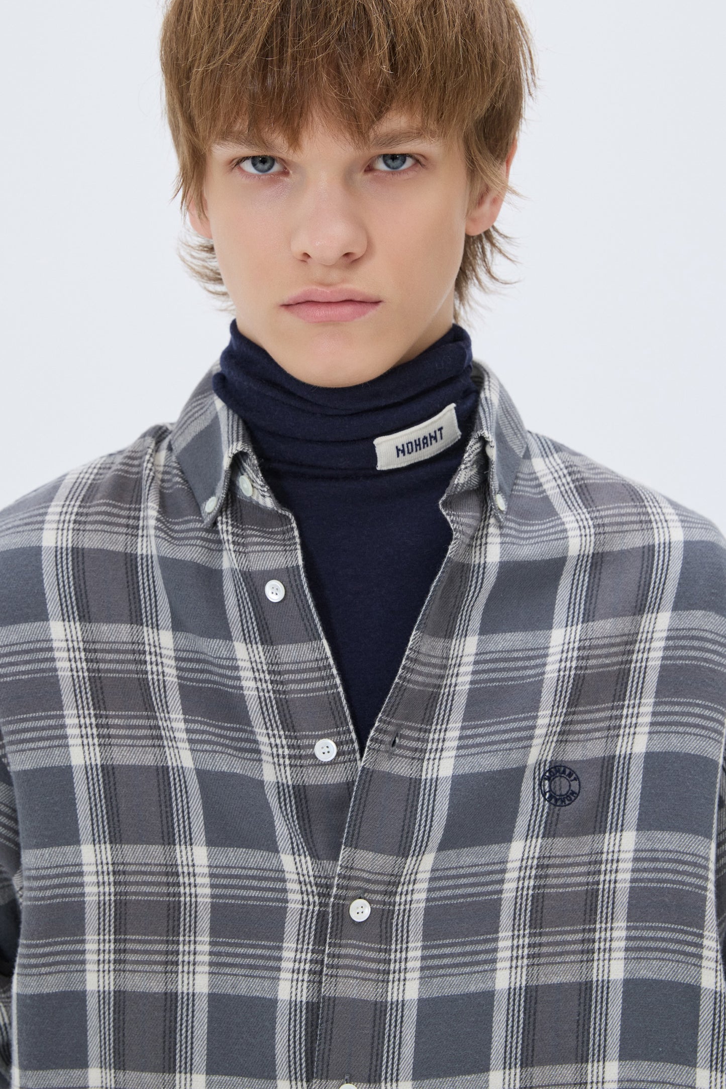 SOFT TURTLENECK T-SHIRT NAVY