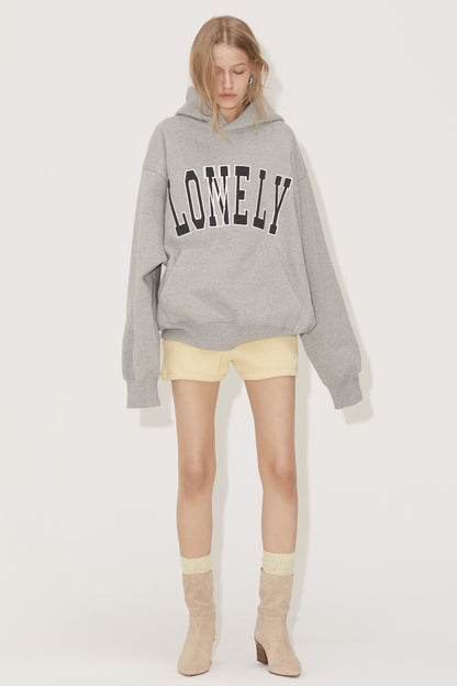 LONELY/LOVELY FLUFF HOODIE GRAY