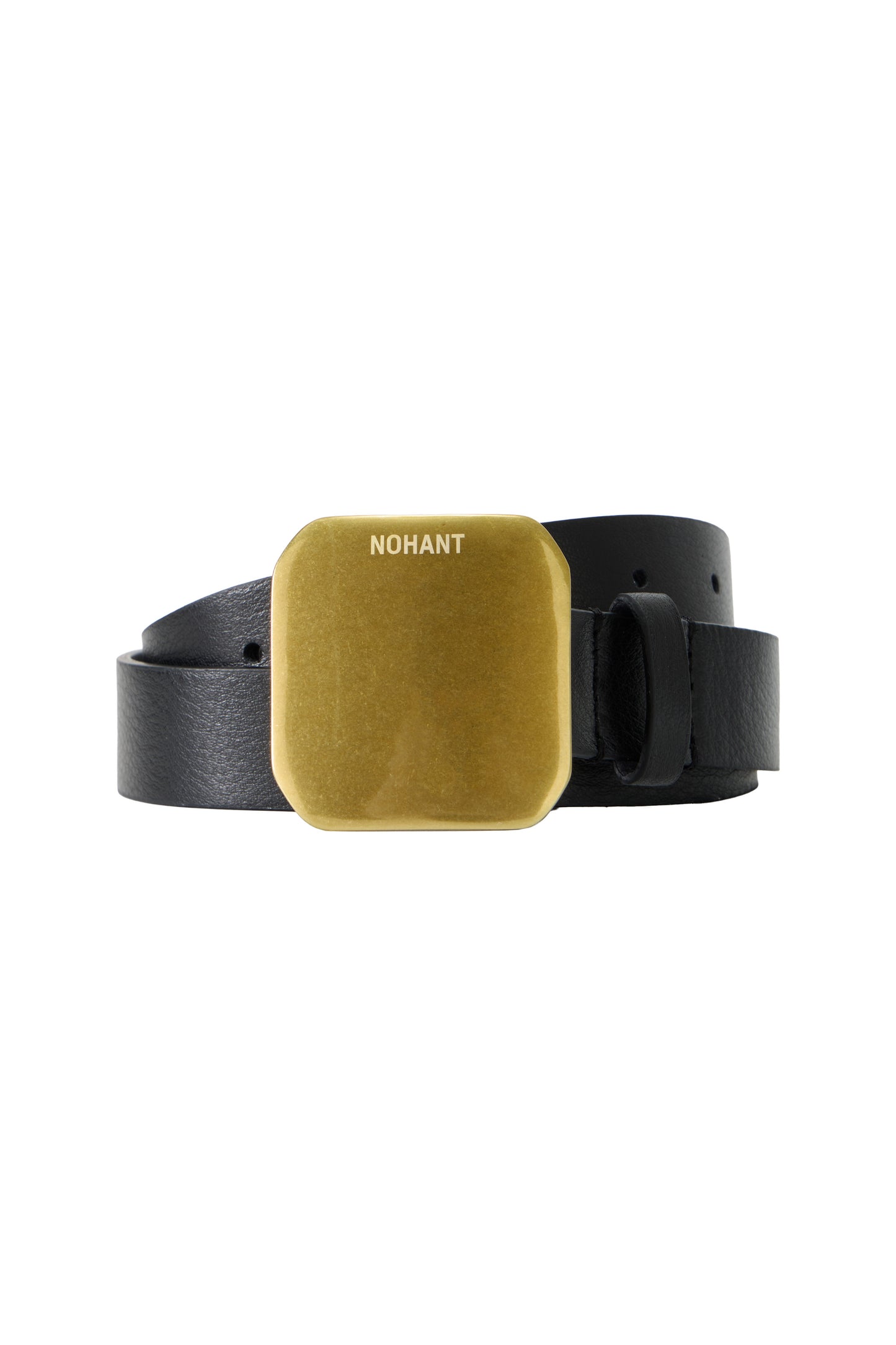 SQUARE BUCKLE LEATHER BELT-PLAQUE