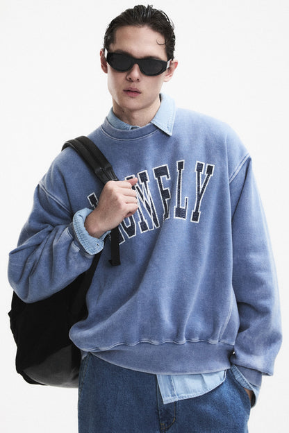 LONELY/LOVELY WASHED SWEATSHIRT BLUE