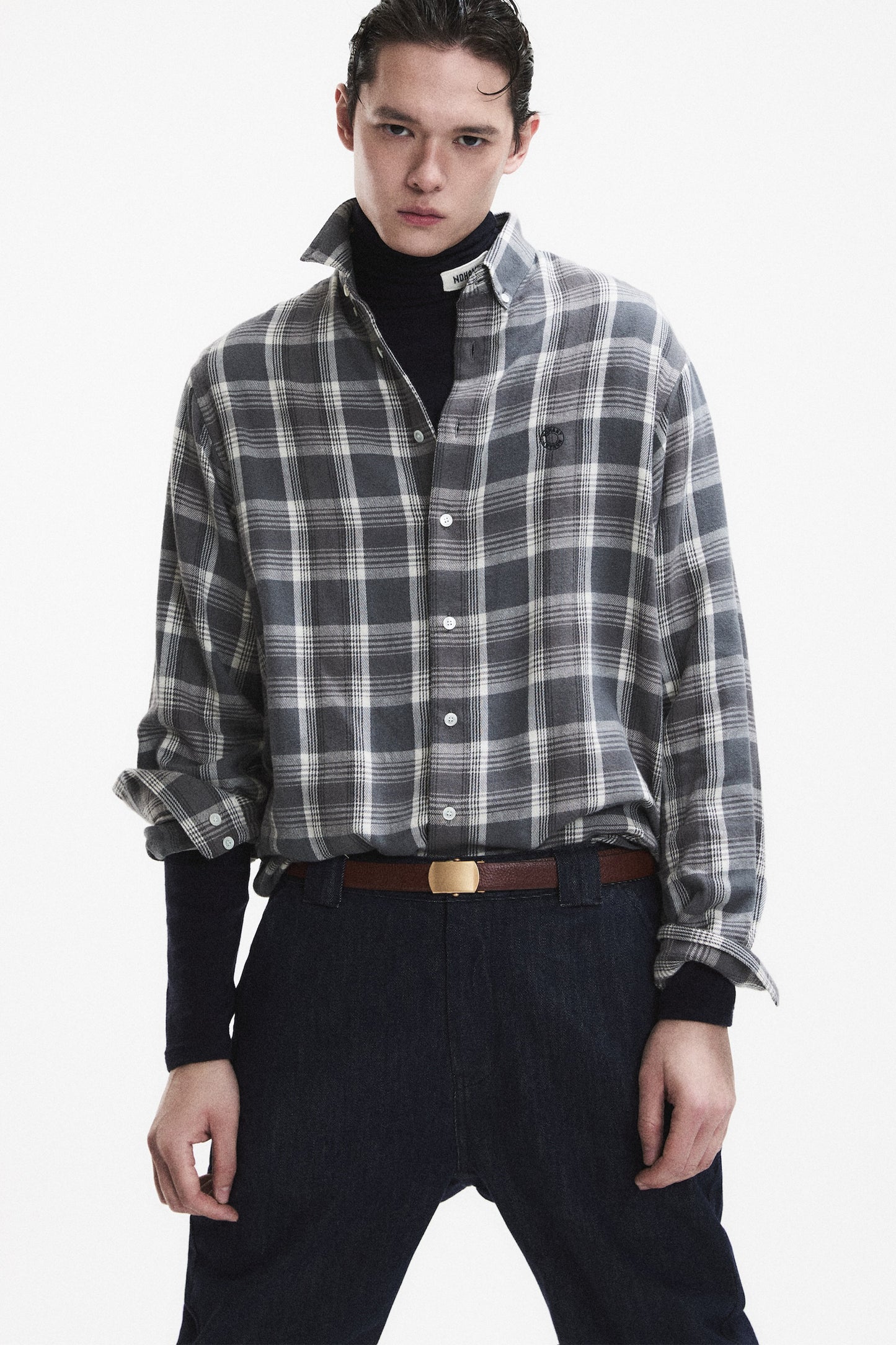 WESTERN CHECK SHIRT GRAY