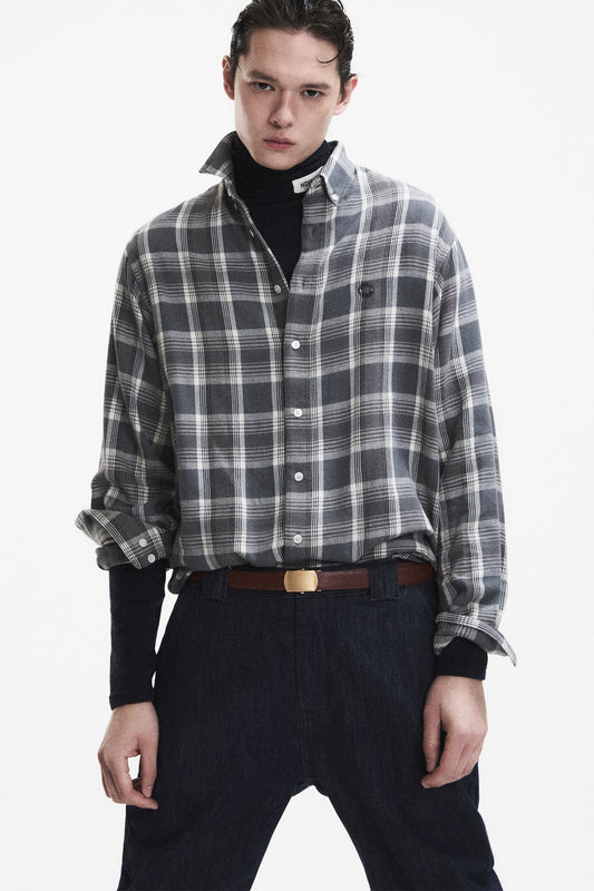 WESTERN CHECK SHIRT GRAY