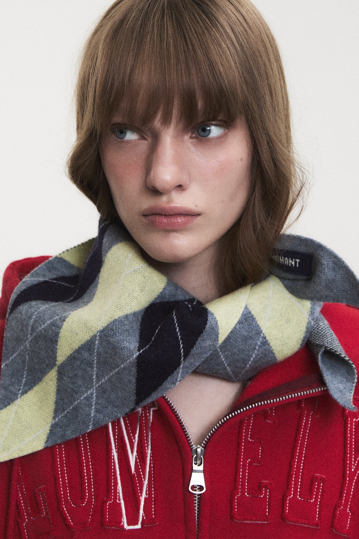 LONELY/LOVELY CROP HOODIE ZIP-UP RED