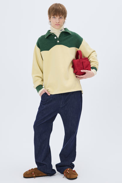 WESTERN COLOR BLOCK SWEATSHIRT GREEN