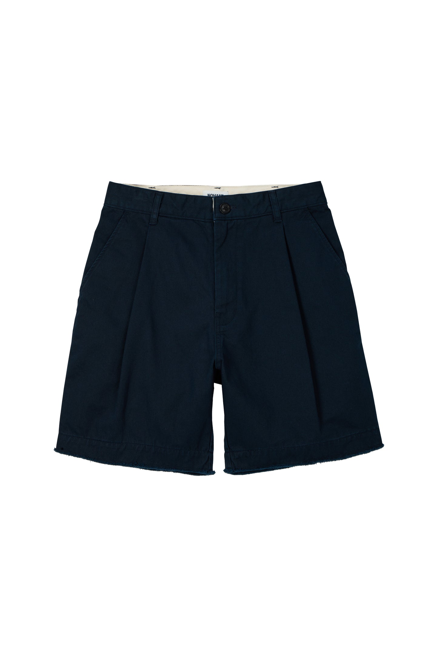 FRINGED CHINO SHORTS NAVY