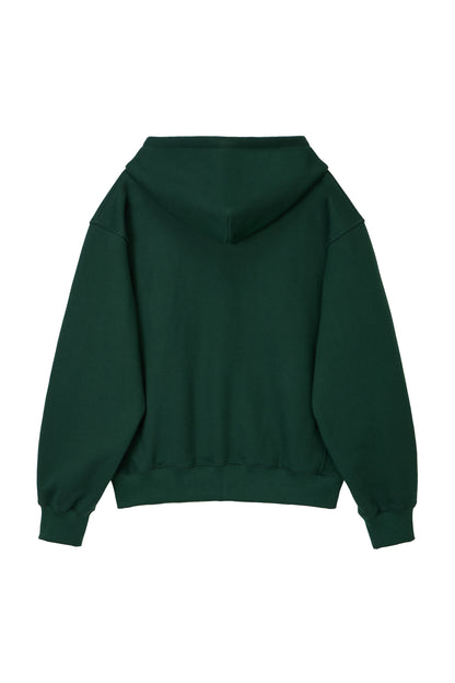 LONELY/LOVELY FLUFF HOODIE ZIP-UP GREEN