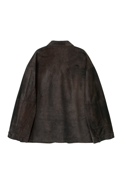 SUEDE WORK JACKET BROWN