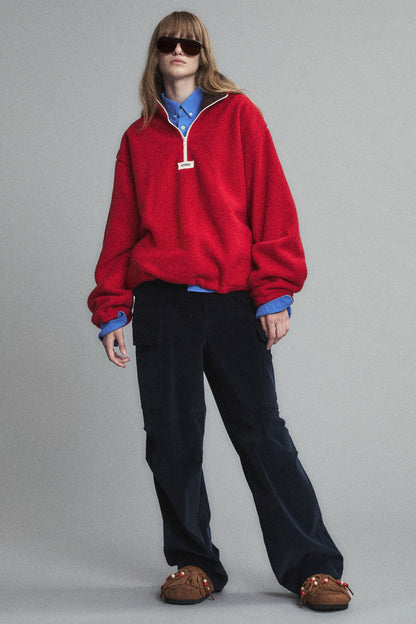 CORDUROY UTILITY CARGO PANTS NAVY