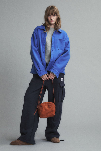 WASHED HEAVYWEIGHT FRENCH JACKET BLUE