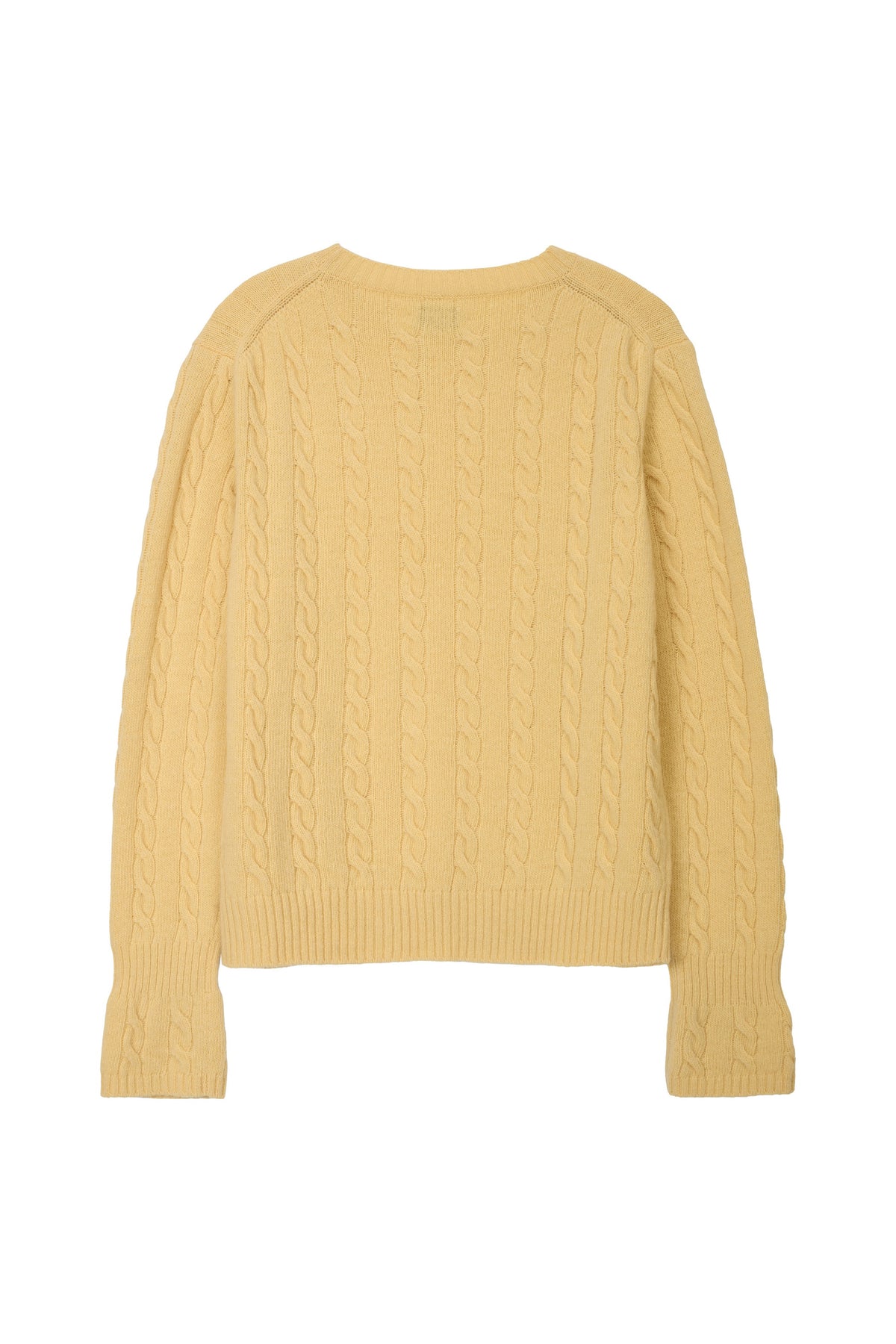 CORSET CUFF CABLE KNIT YELLOW