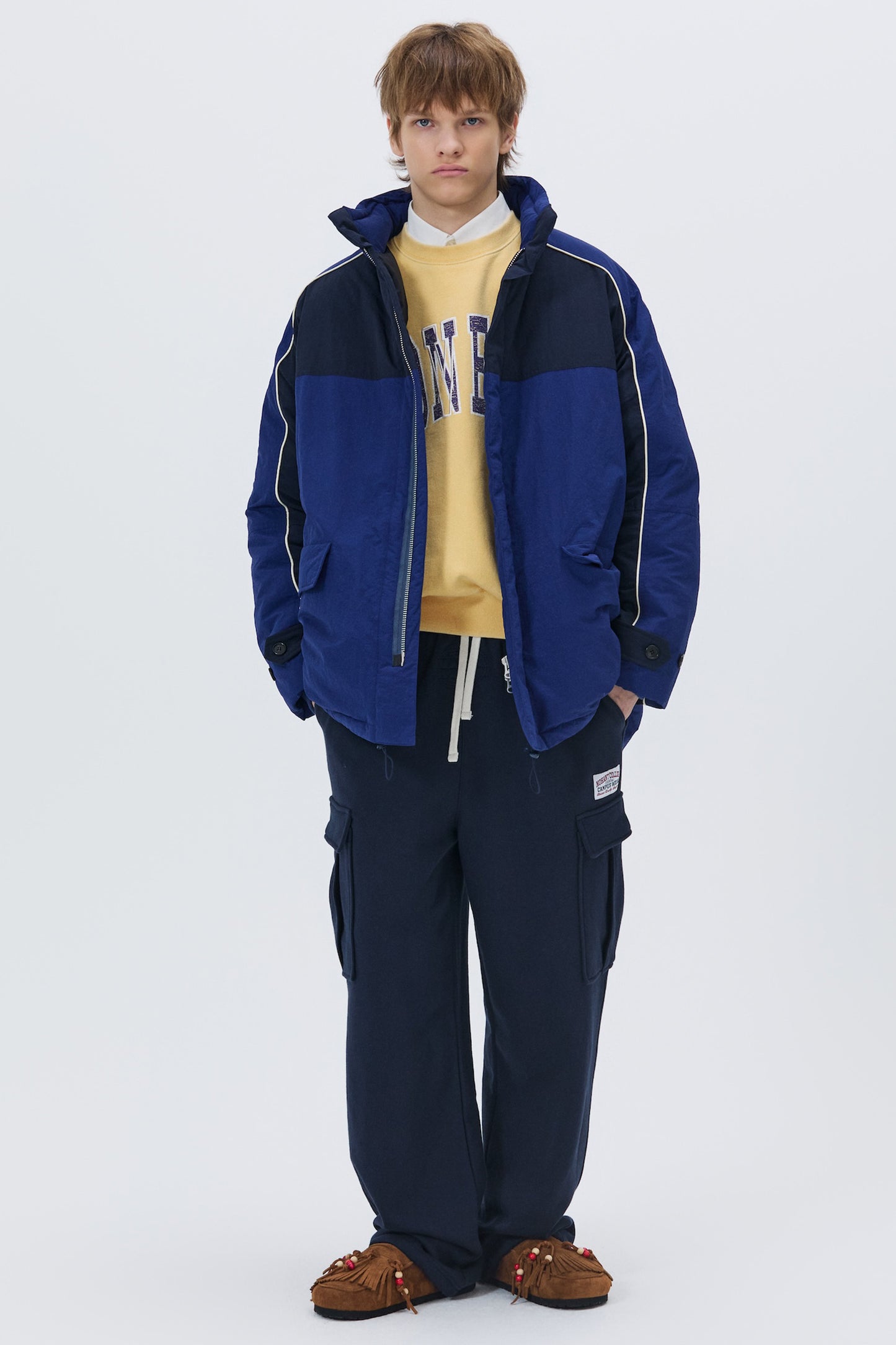 COLOR BLOCK PADDING JUMPER BLUE