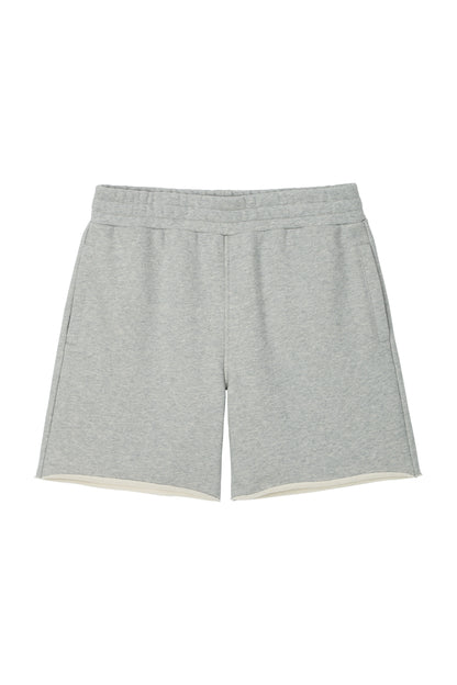 COLLEGE LOGO SWEAT SHORTS GRAY