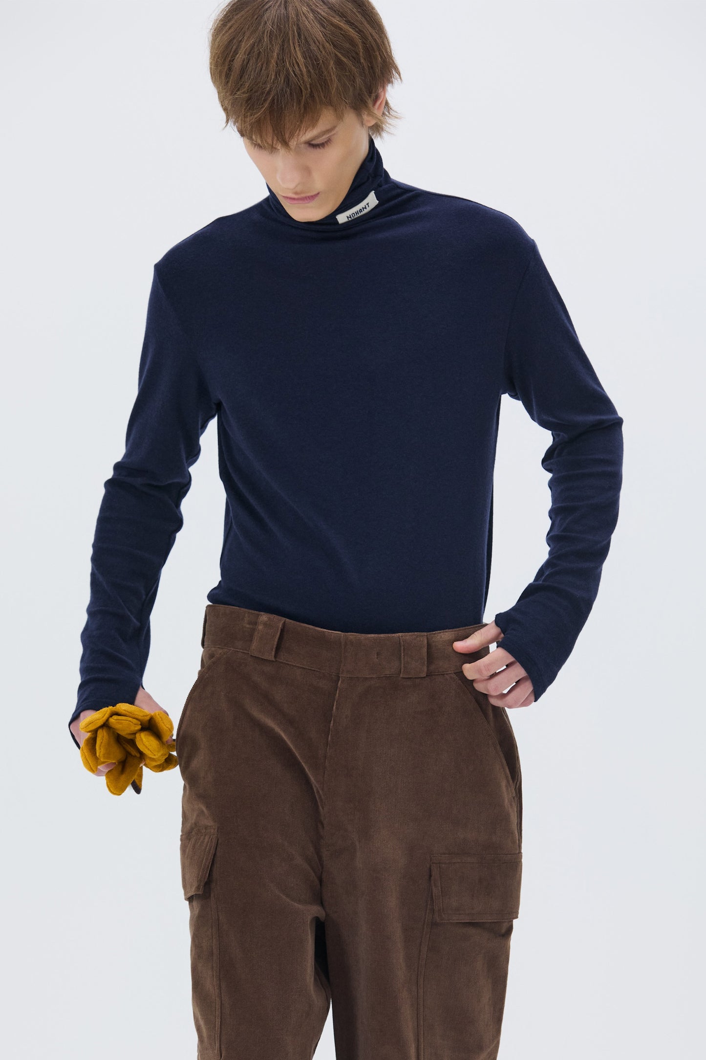 SOFT TURTLENECK T-SHIRT NAVY