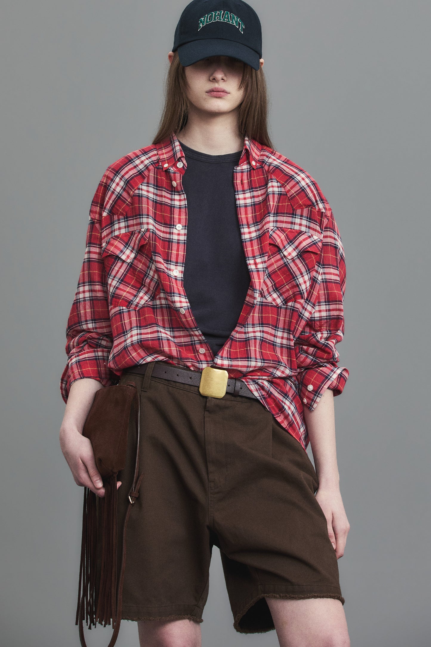 SOFT SHEER CHECK SHIRT RED
