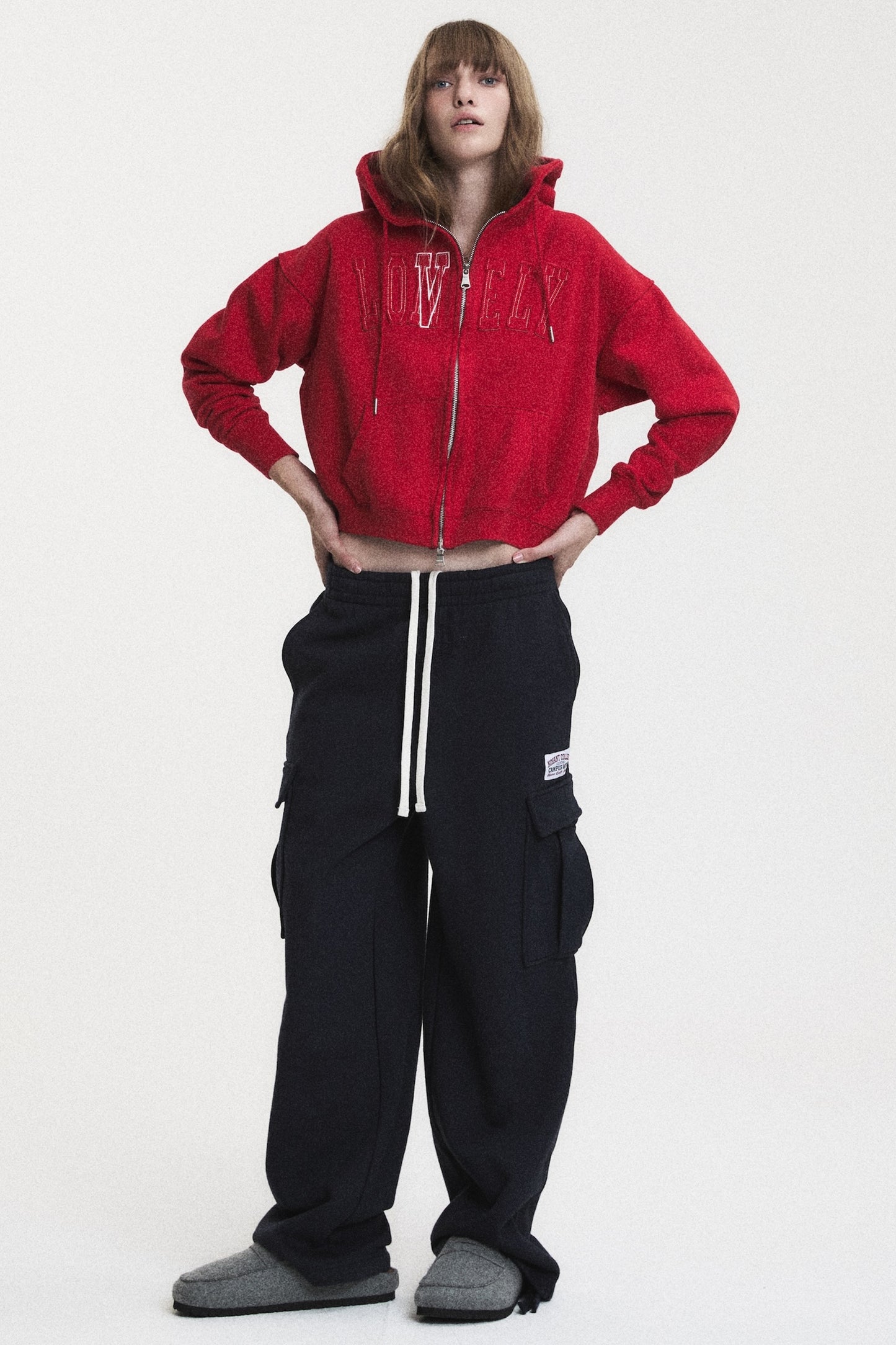 SWEAT UTILITY CARGO PANTS NAVY