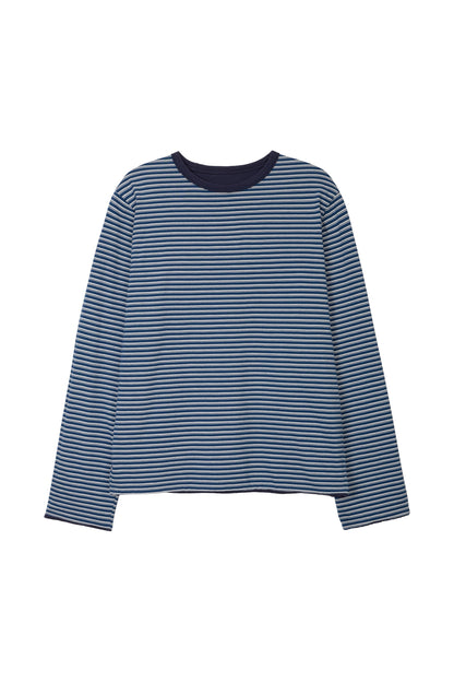 LONELY/LOVELY REVERSIBLE LONG SLEEVE T-SHIRT NAVY