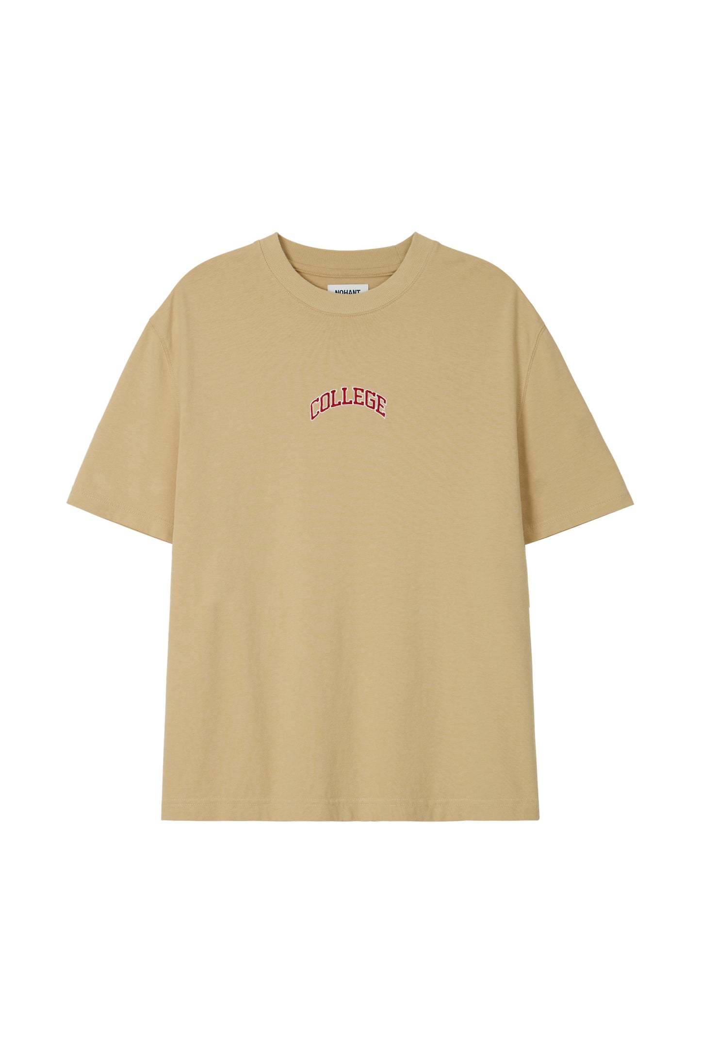 COLLEGE LOGO T-SHIRT BEIGE