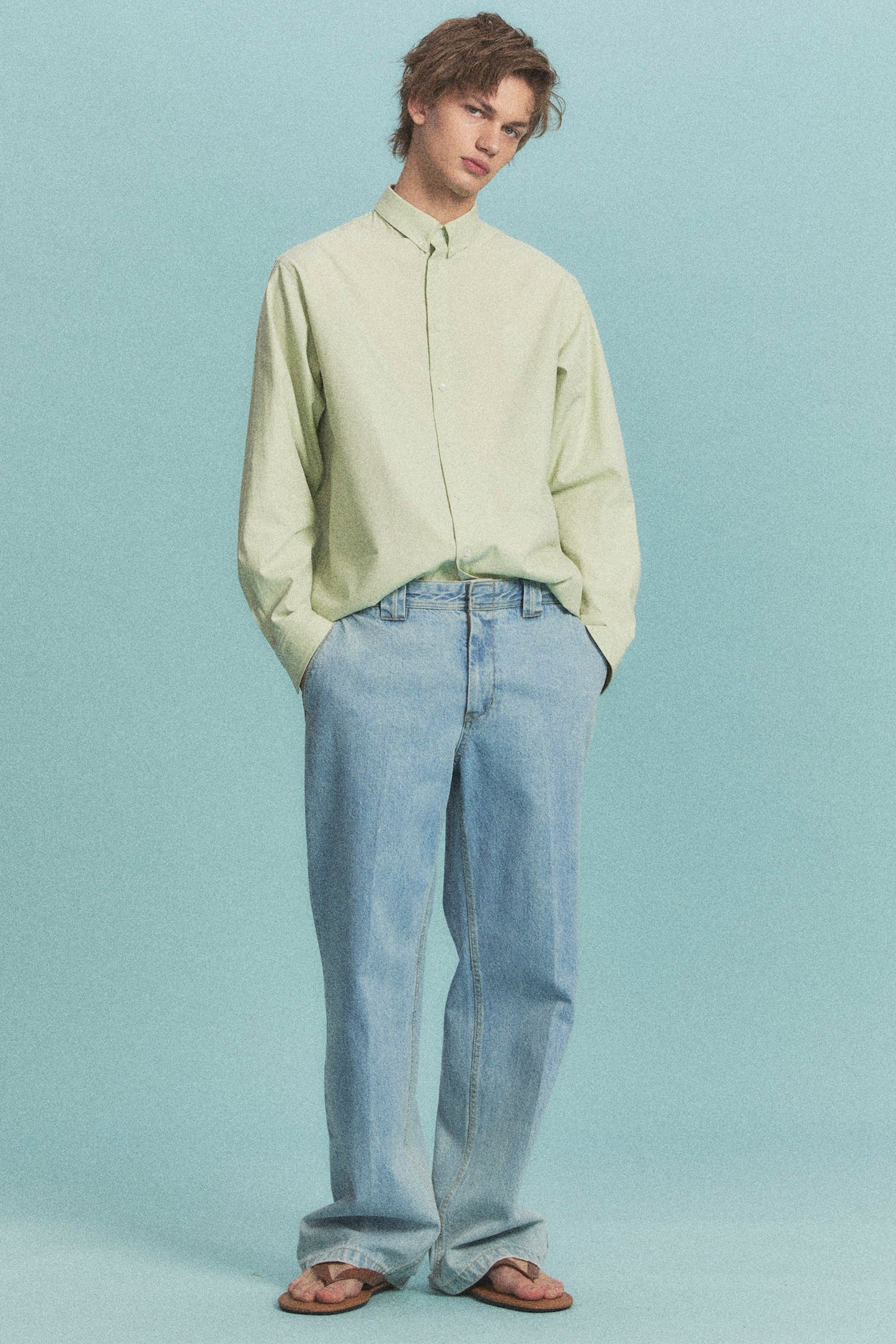 RELAXED POPLIN SHIRT LIGHT MINT