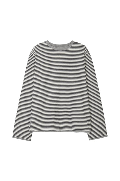 LONELY/LOVELY REVERSIBLE LONG SLEEVE T-SHIRT GRAY