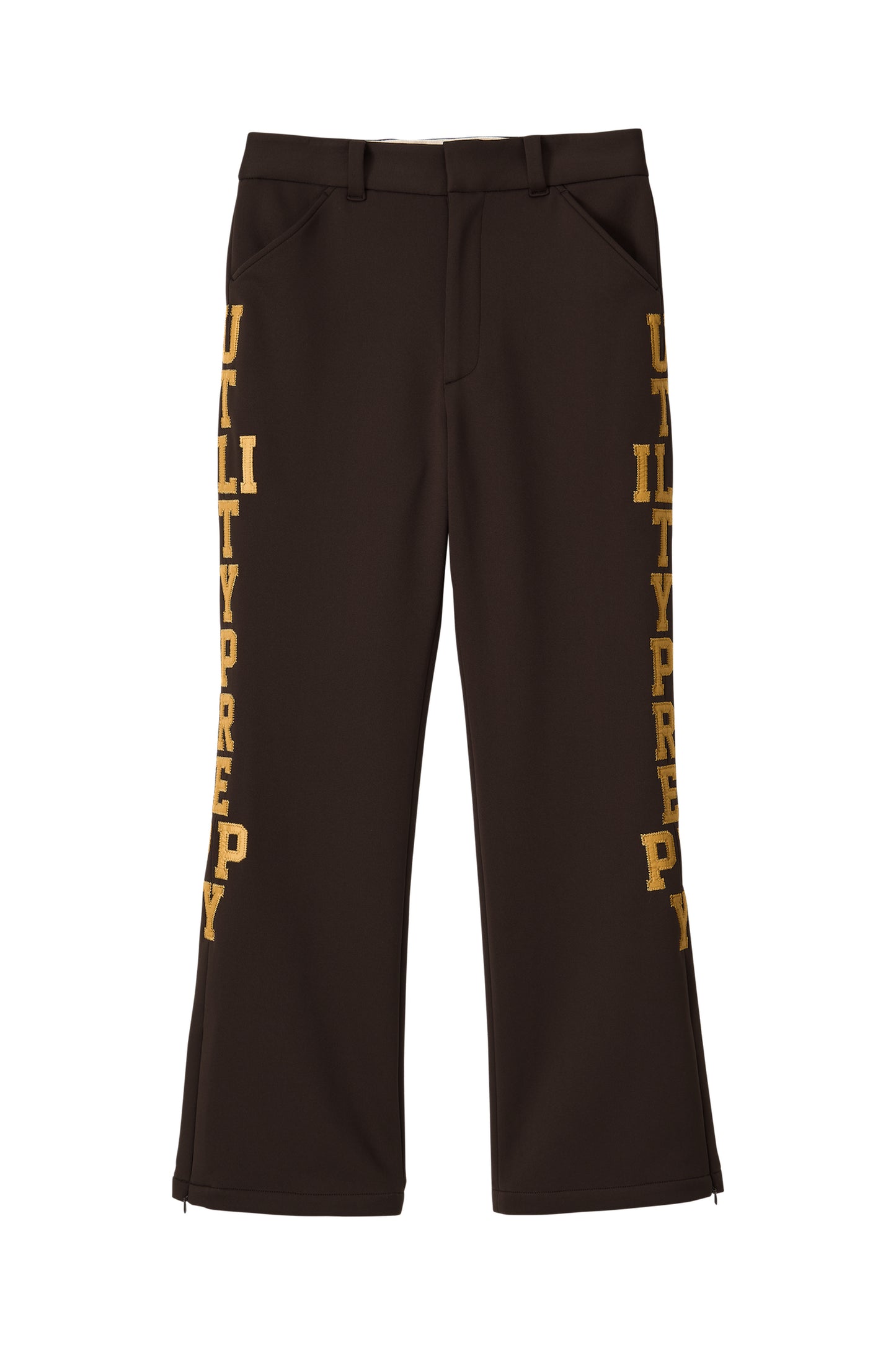 UTILITY PREPPY FLARE SLACKS BROWN