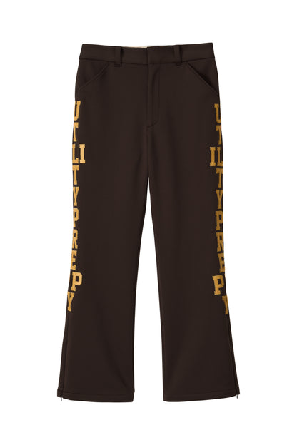 UTILITY PREPPY FLARE SLACKS BROWN