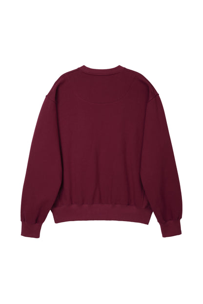 LONELY/LOVELY CRACK SWEATSHIRT BURGUNDY