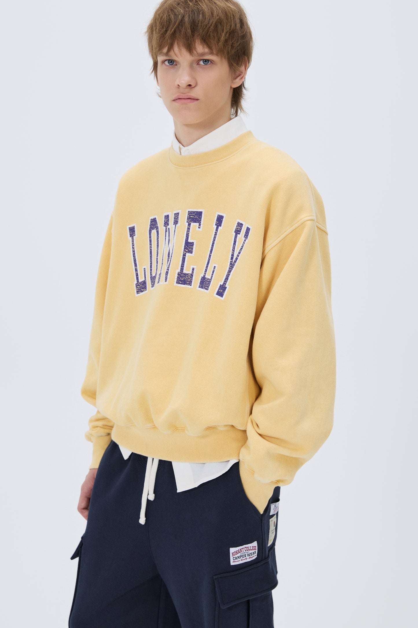 LONELY/LOVELY WASHED SWEATSHIRT MUSTARD