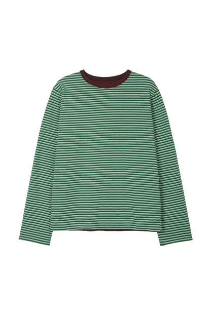 LONELY/LOVELY REVERSIBLE LONG SLEEVE T-SHIRT BURGUNDY