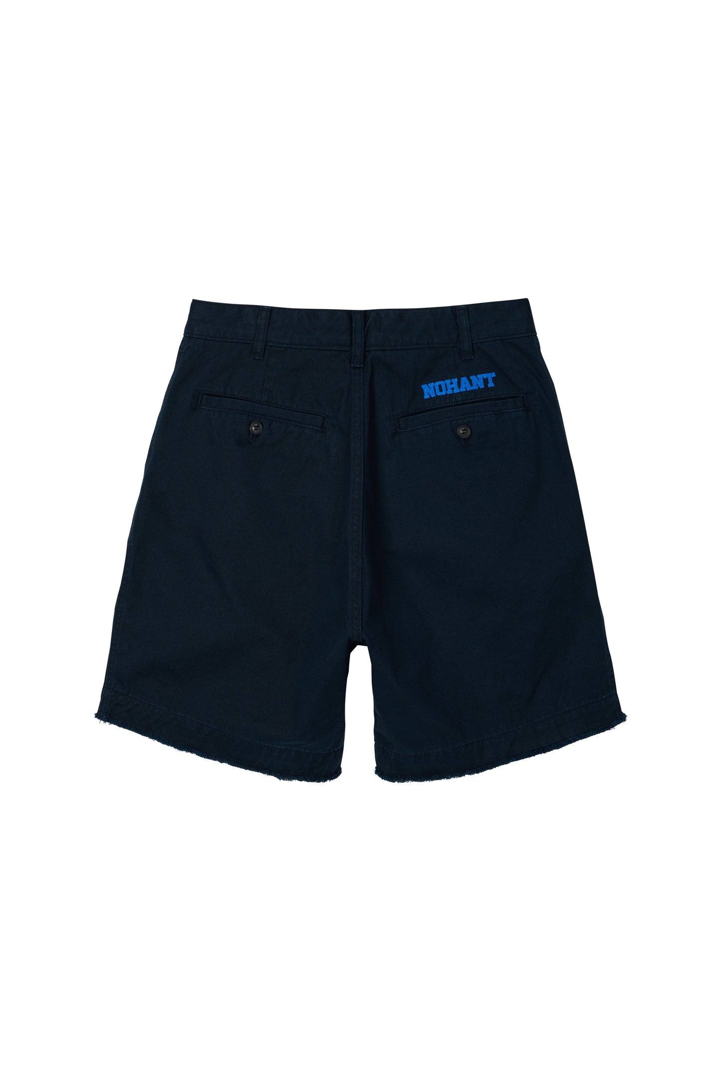 FRINGED CHINO SHORTS NAVY