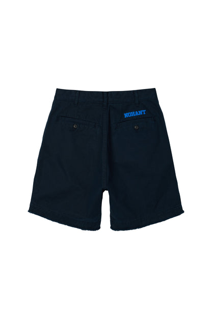 FRINGED CHINO SHORTS NAVY