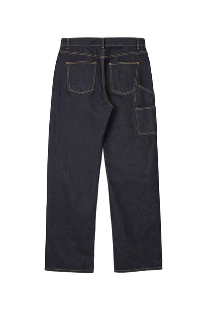 EASY UNIFORM DENIM PANTS DARK BLUE(WOMEN'S)