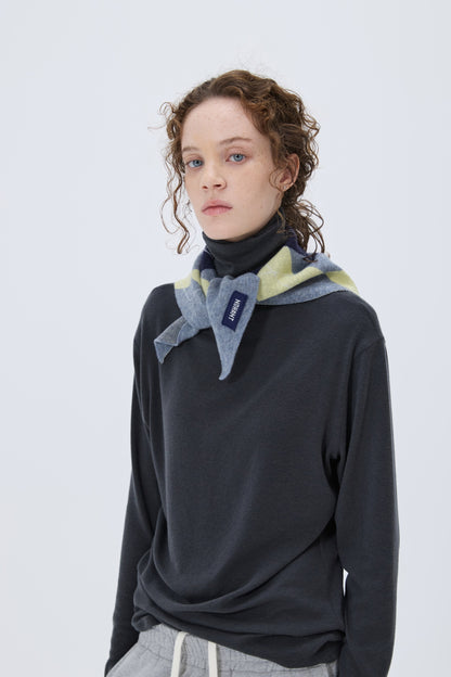 SOFT TURTLENECK T-SHIRT CHARCOAL