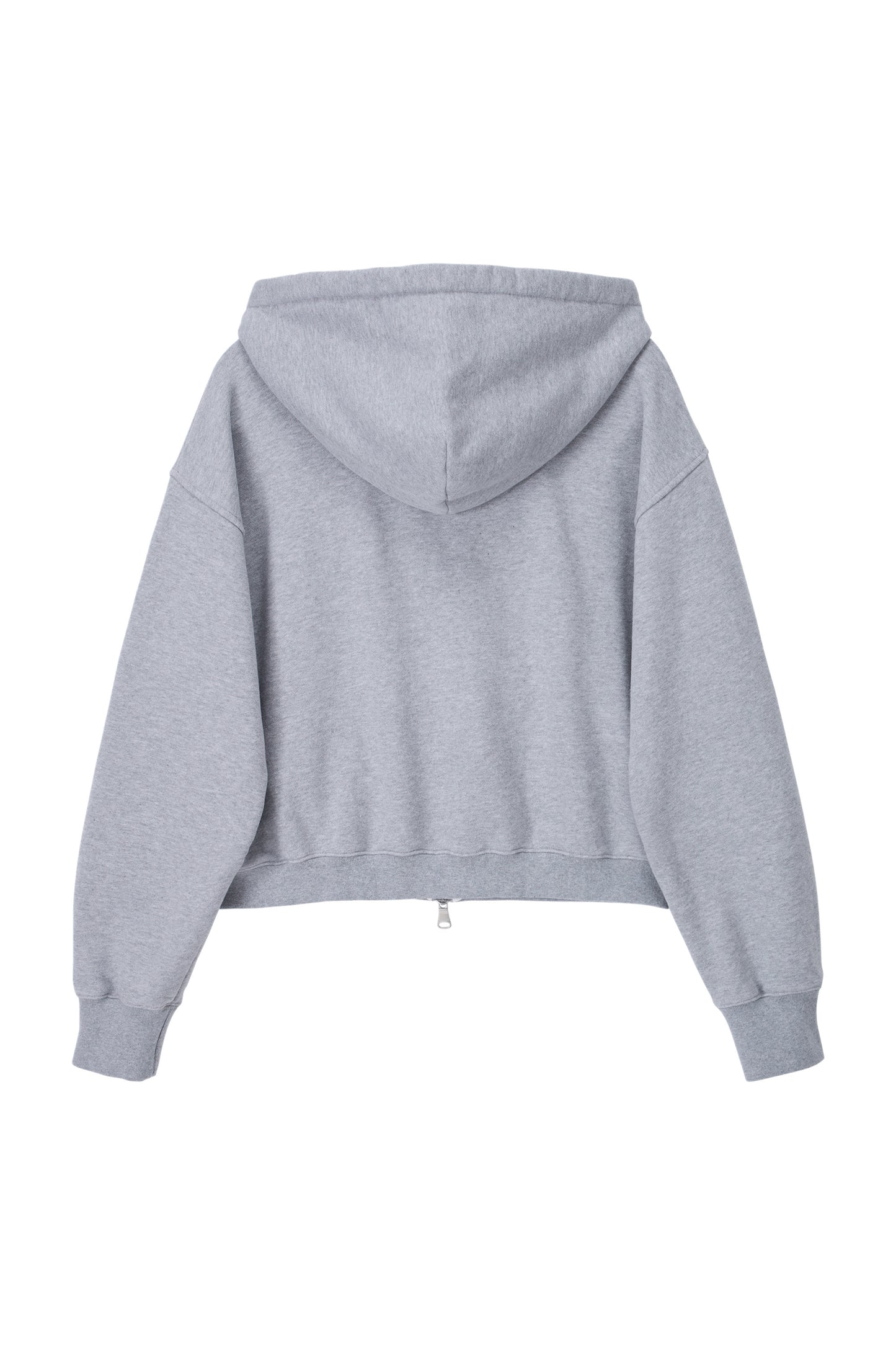 LONELY/LOVELY CROP HOODIE ZIP-UP GRAY