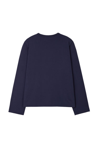 LONELY/LOVELY REVERSIBLE LONG SLEEVE T-SHIRT NAVY