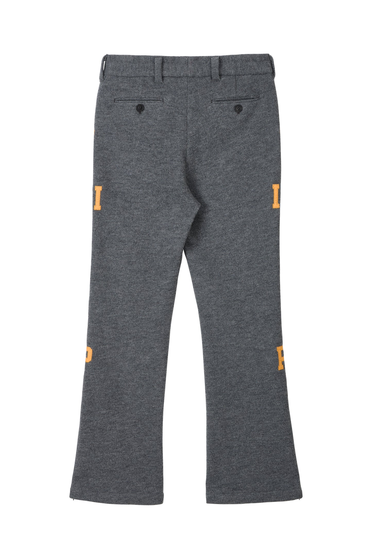 UTILITY PREPPY FLARE WOOL SLACKS GRAY