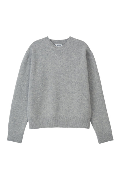 ESSENTIAL CASHMERE KNIT SWEATER GRAY